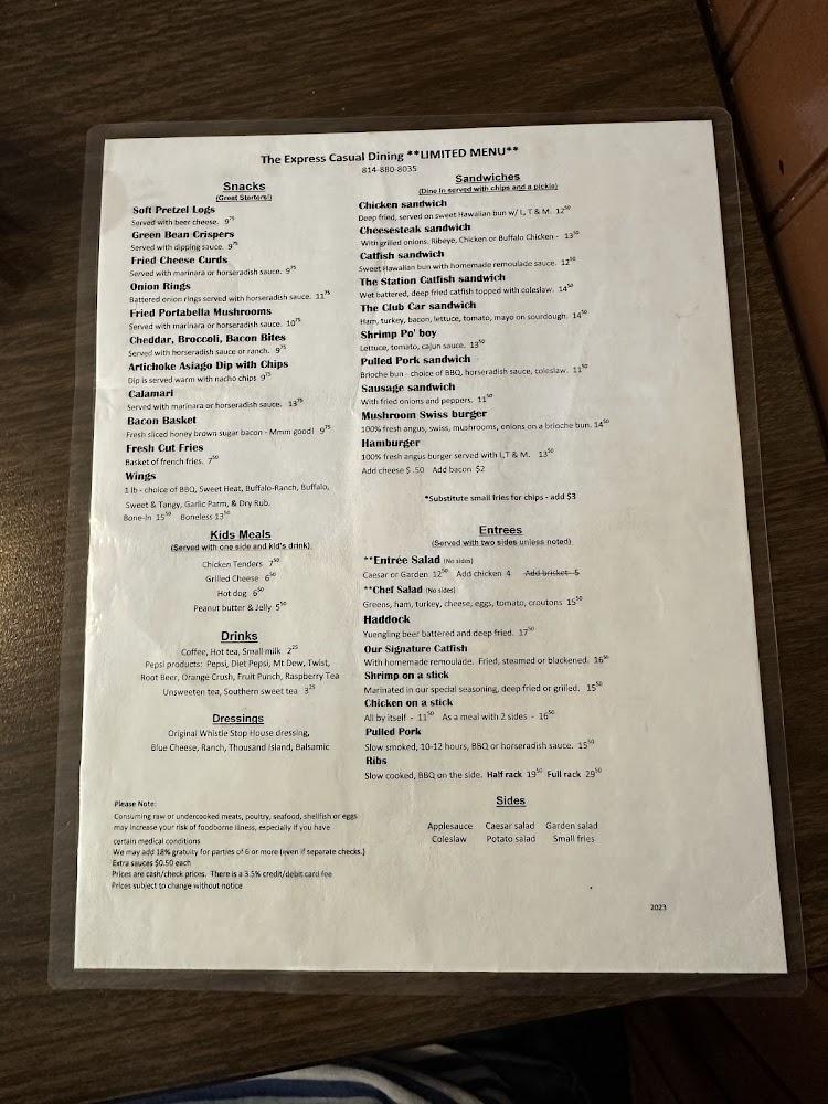 The Express Casual Dining Menu image 3