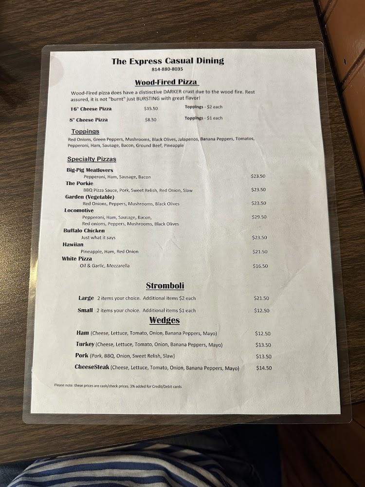 The Express Casual Dining Menu image 4